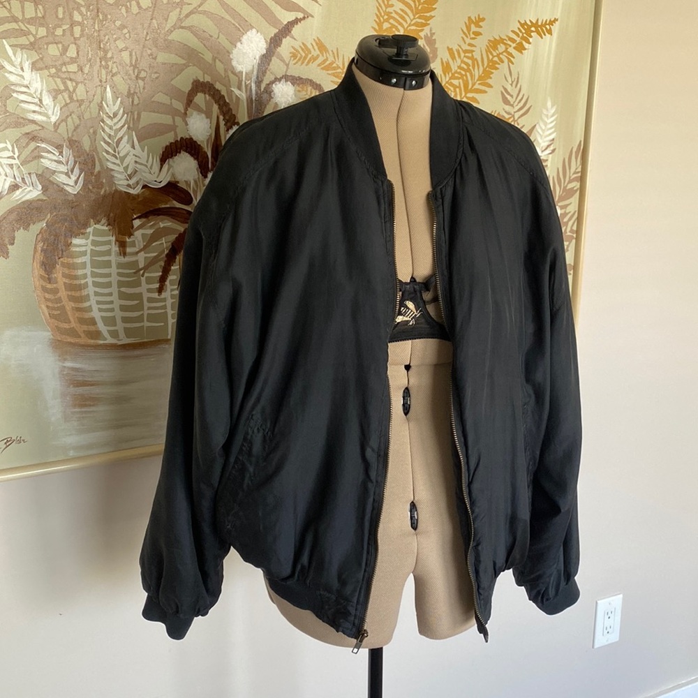 Oversized Silk bomber